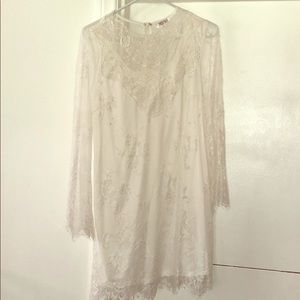 Long sleeve shift dress